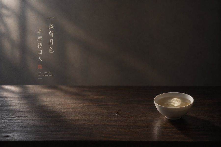 Mid-Autumn Tea Charm and Moon Shadow