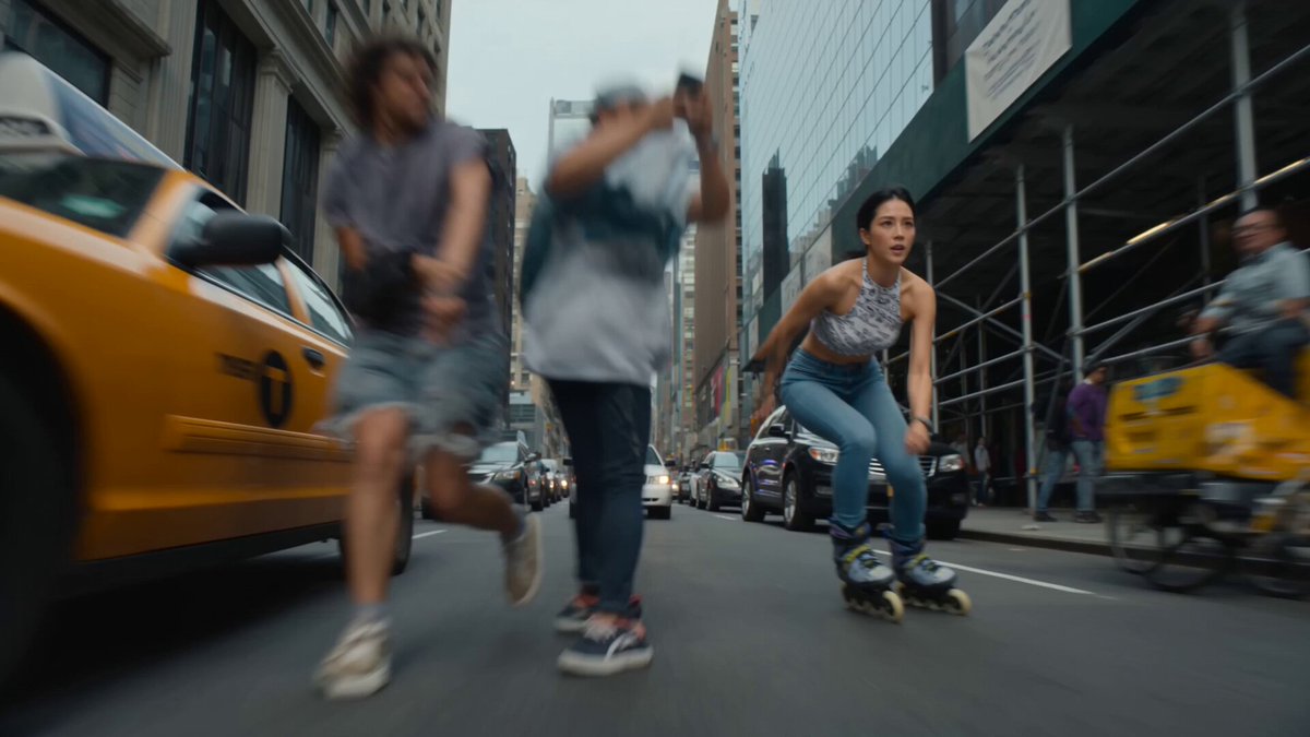 Cinematic Action Roller Skating Sequence