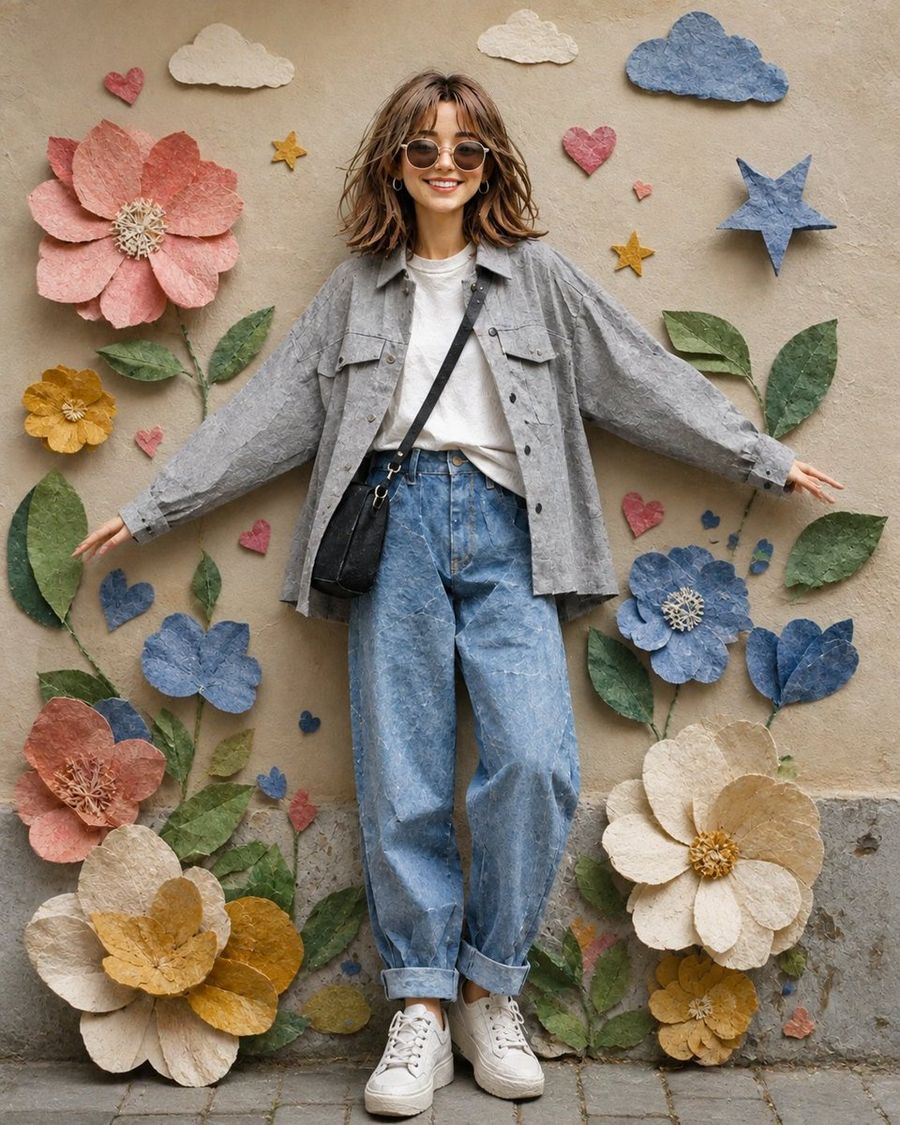 Handmade Paper Art Collage Portrait