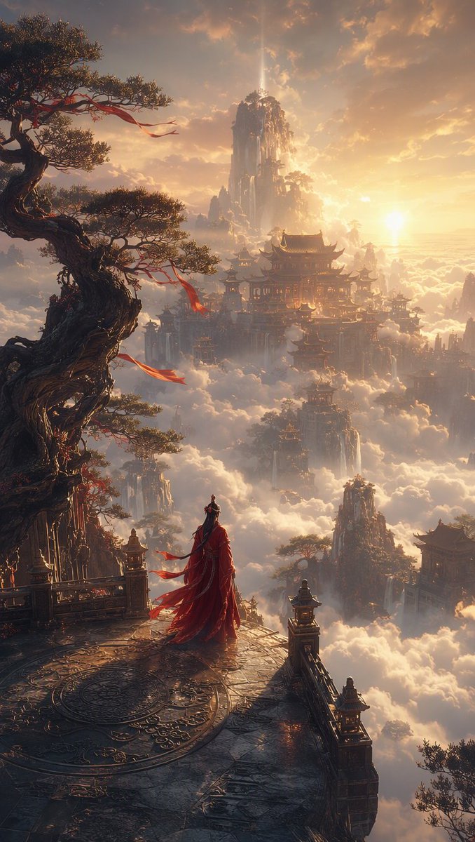 Celestial Palace Above Clouds