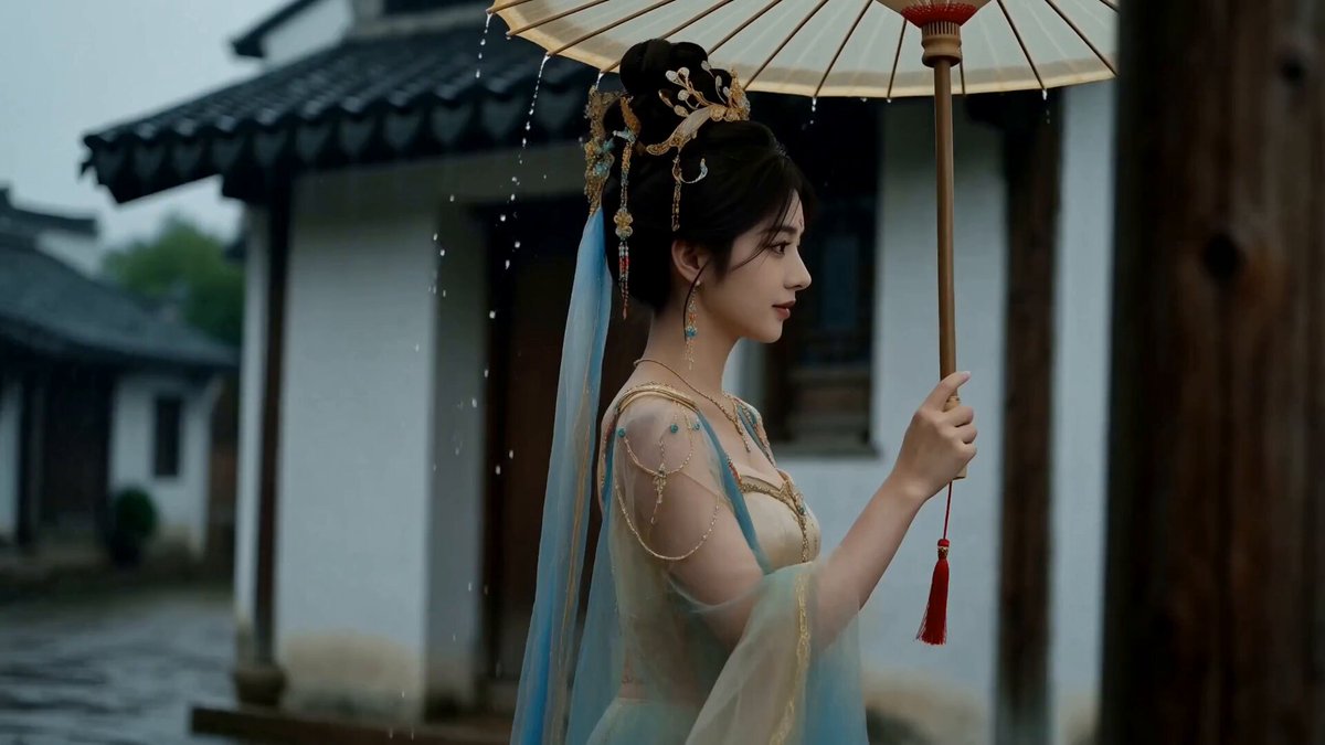 Chinese Woman in Song Dynasty Hanfu