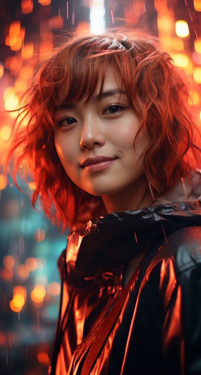 Rainy Night City Portrait