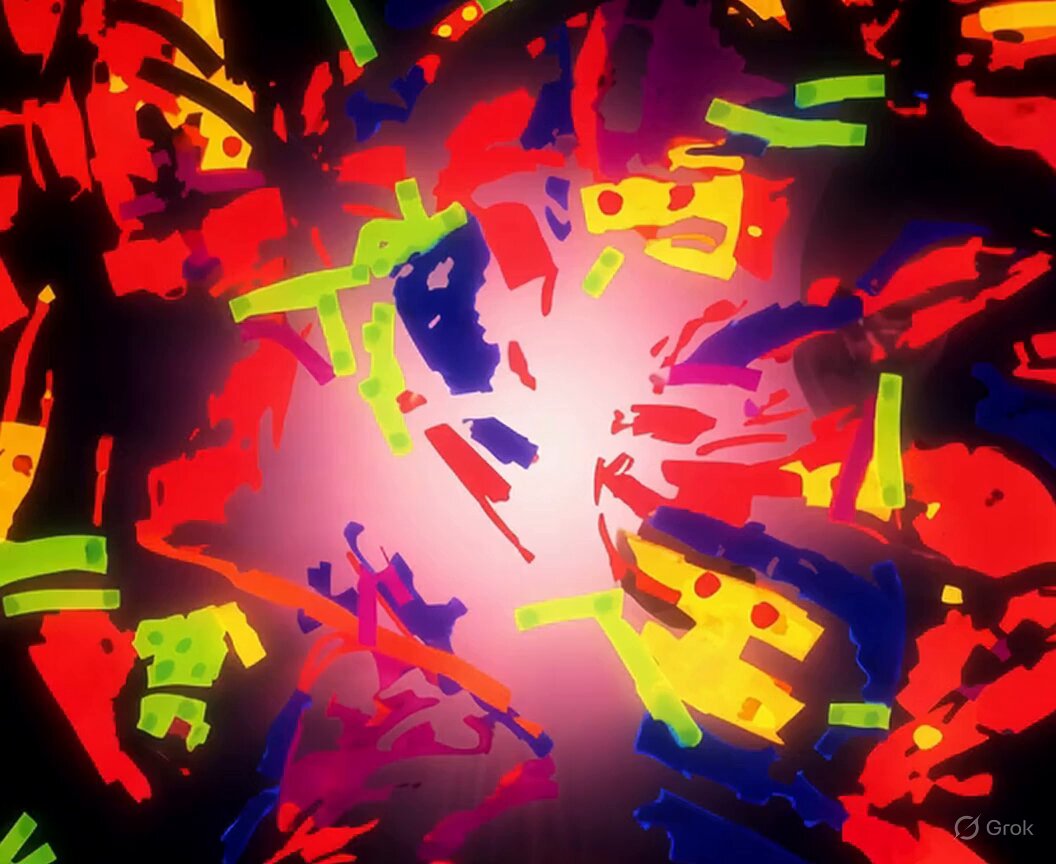 Slow Neon Color Explosion