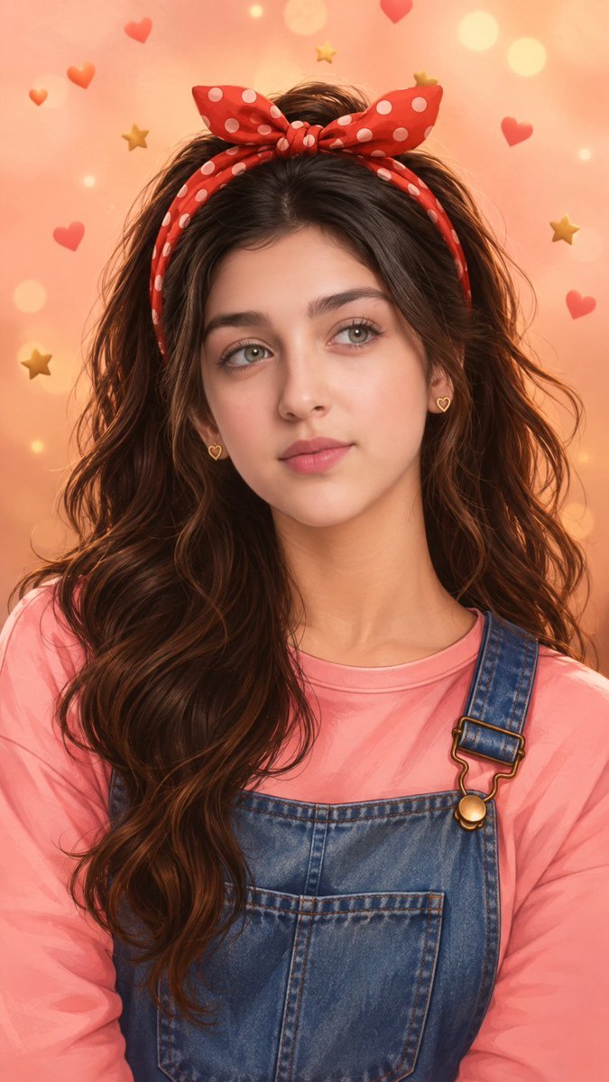 Dreamy Polka Dot Bow Portrait