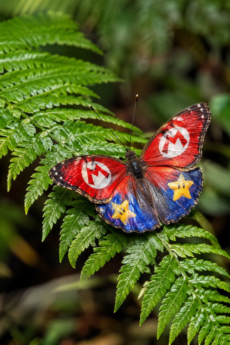 Super Mario Themed Butterfly Macro Photography