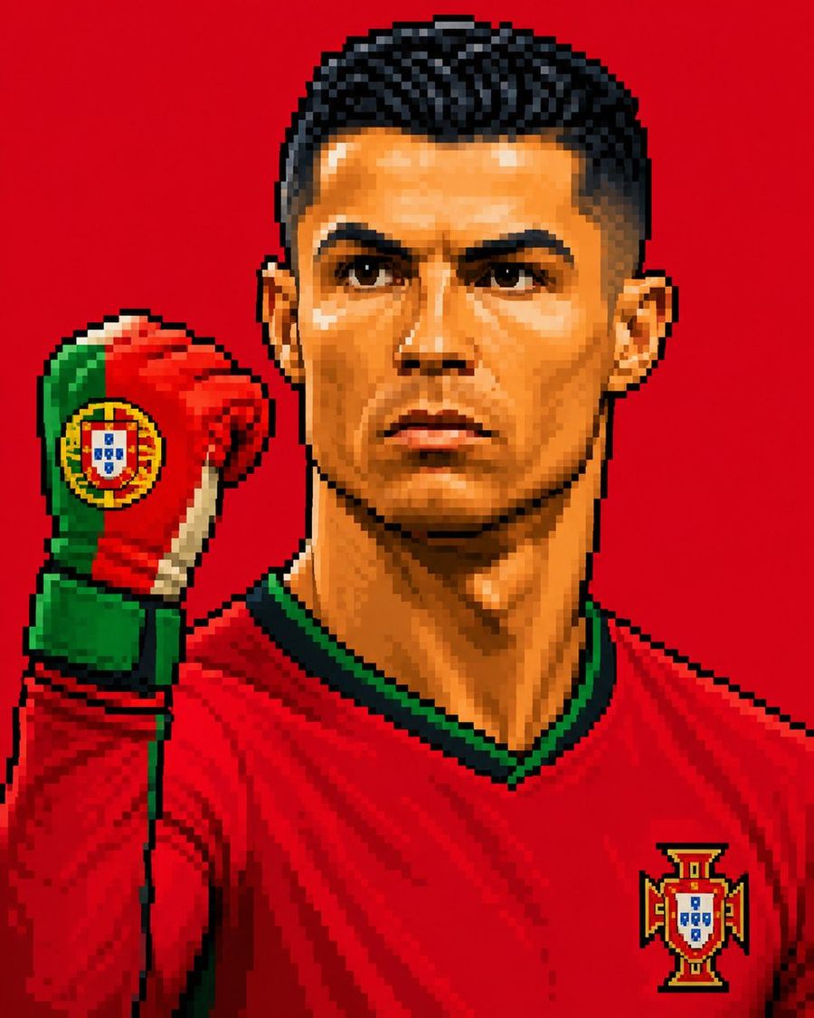Retro World Cup Pixel Sprite