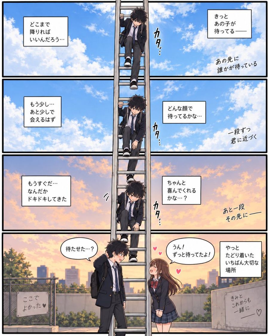 Four-Panel Ladder Romance Manga