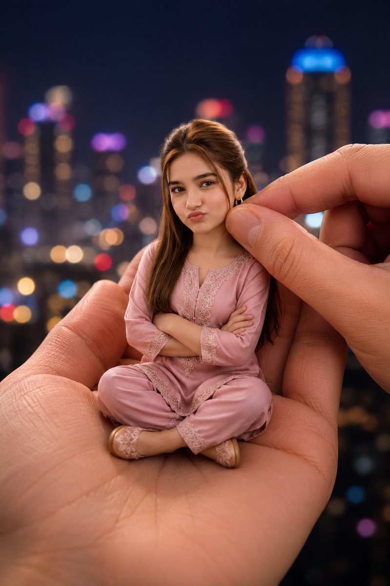 Miniature Doll in Human Palm