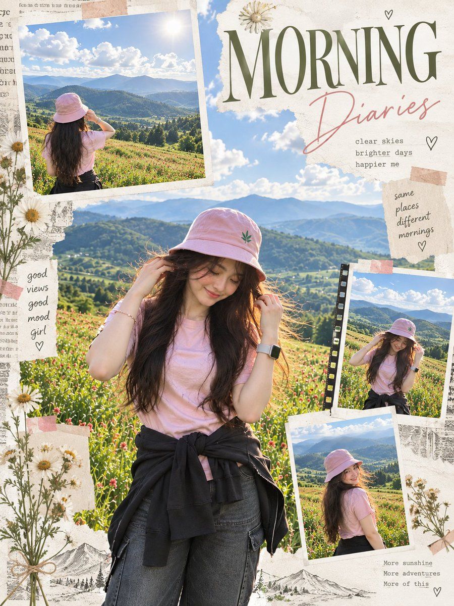 Morning Editorial Style Scrapbook Poster