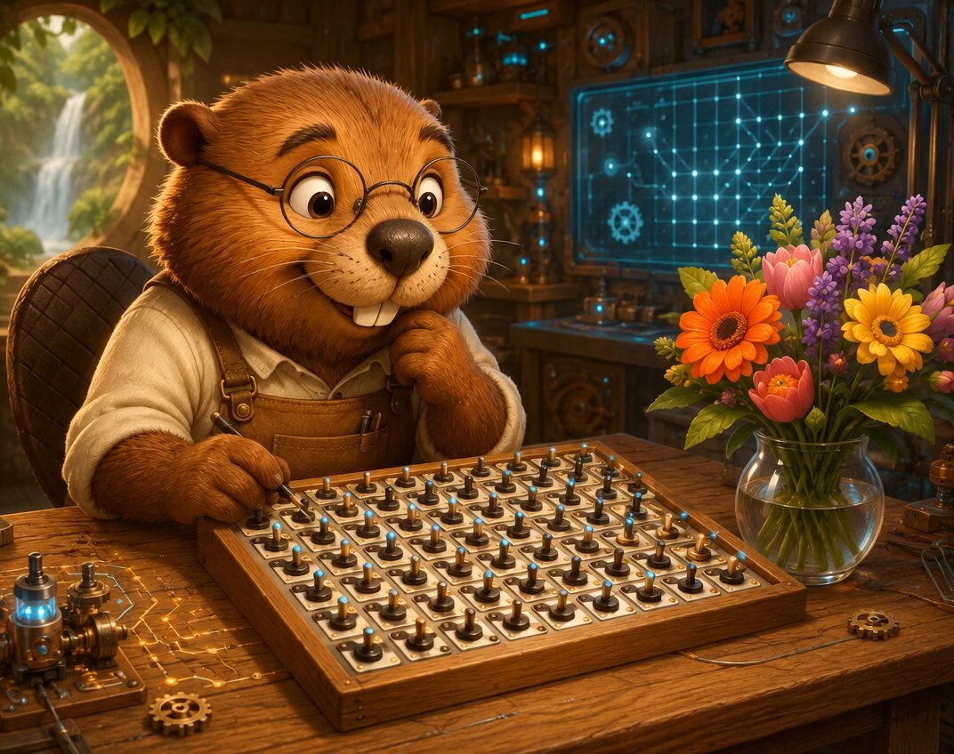Busy Beaver Computation Desk Animation