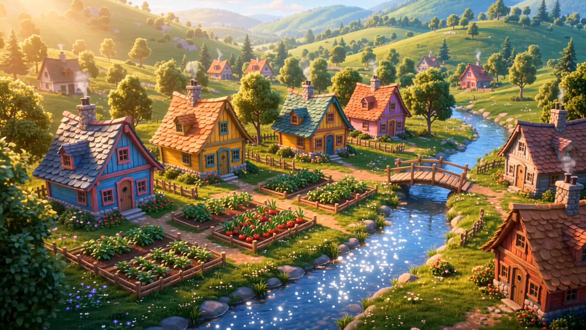 3D Cartoon Village Adventure