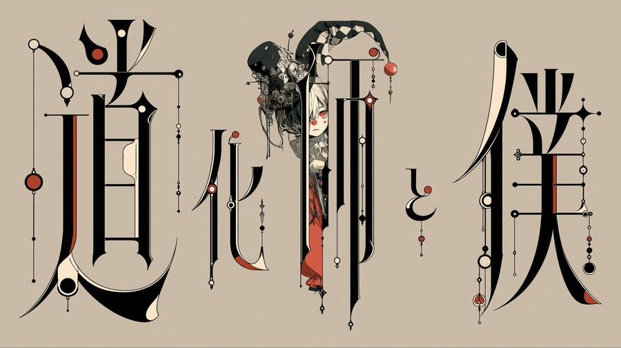Gothic Calligraphy Clown Poster