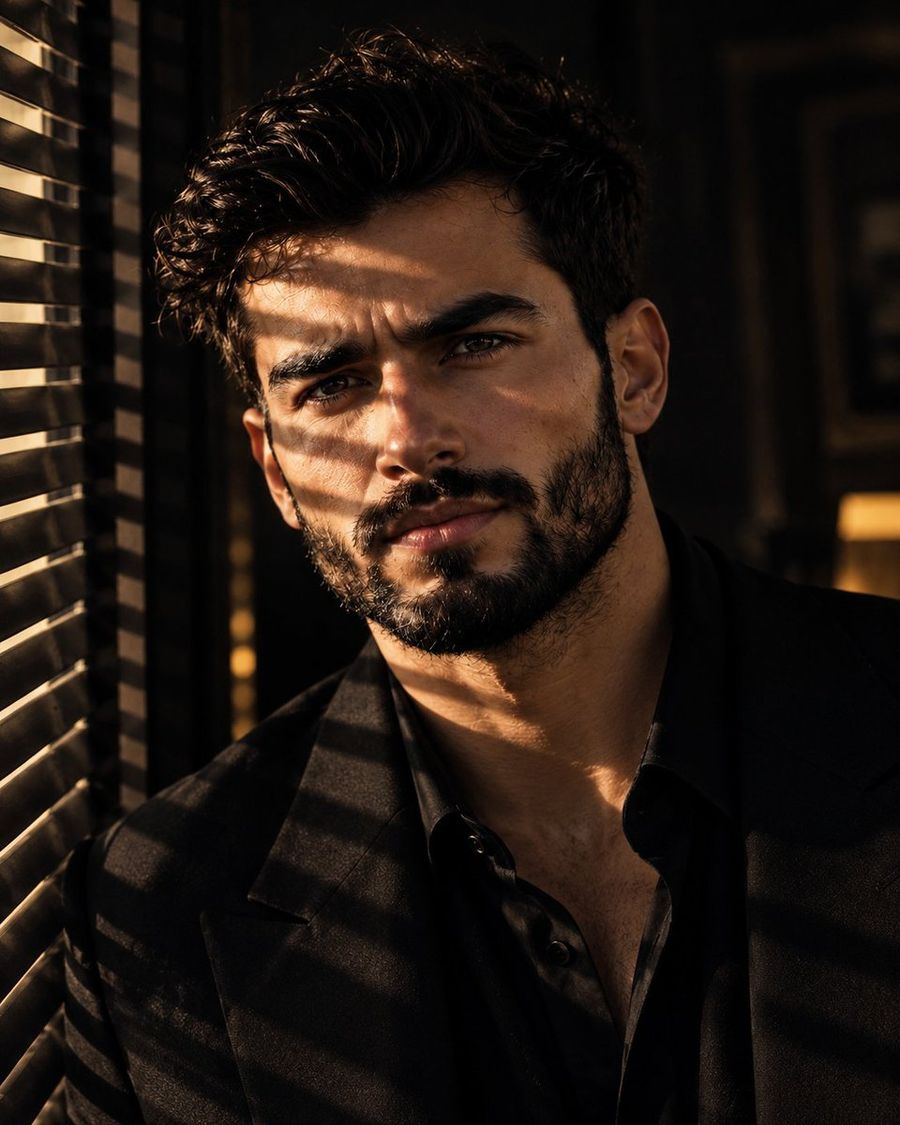 Film Noir Style Portrait Prompt
