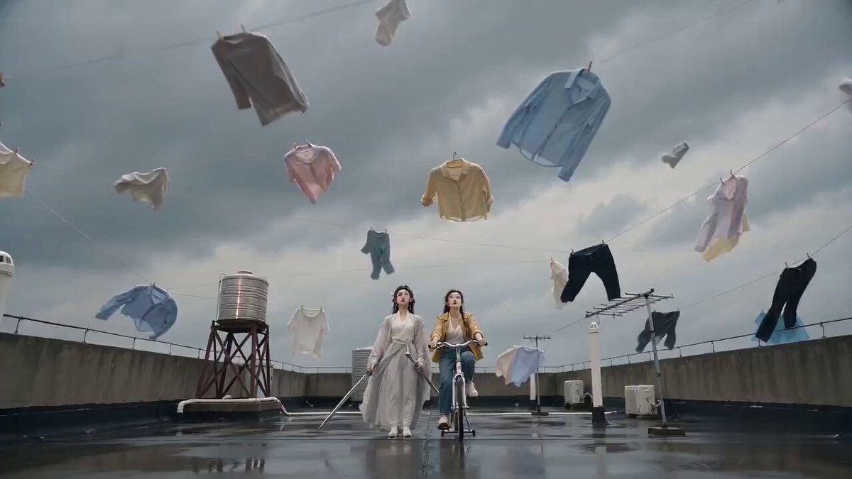 Rooftop Sword Formation Laundry Rescue