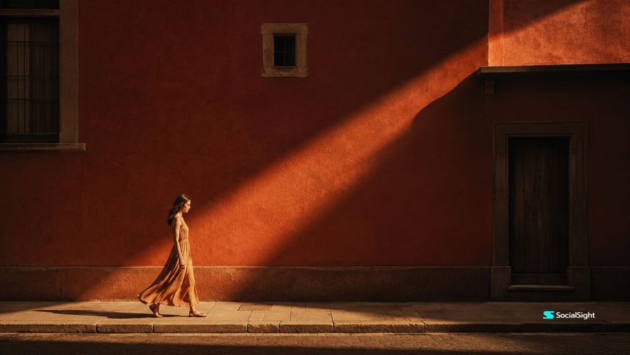 Cinematic Urban Golden Hour Editorial Photography