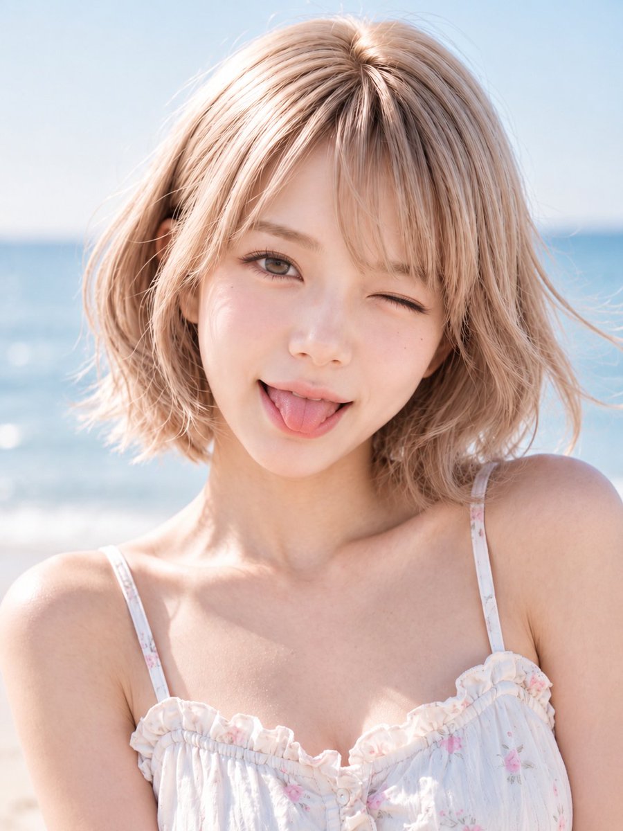 Playful Winking Portrait Edit