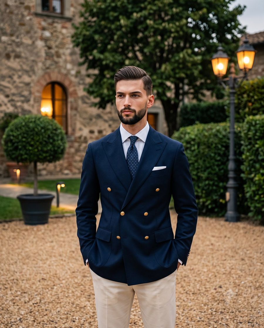 Twilight Menswear Editorial Portrait