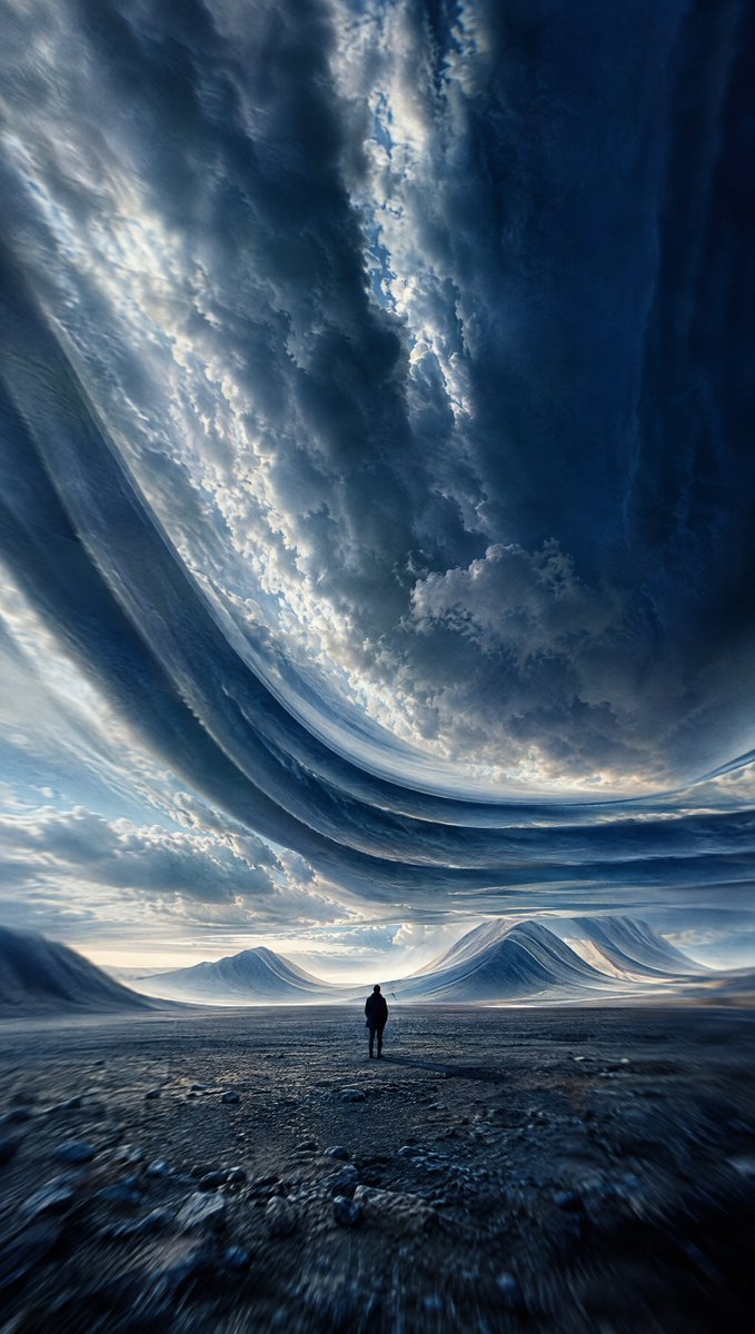 Folding Storm Sky Landscape