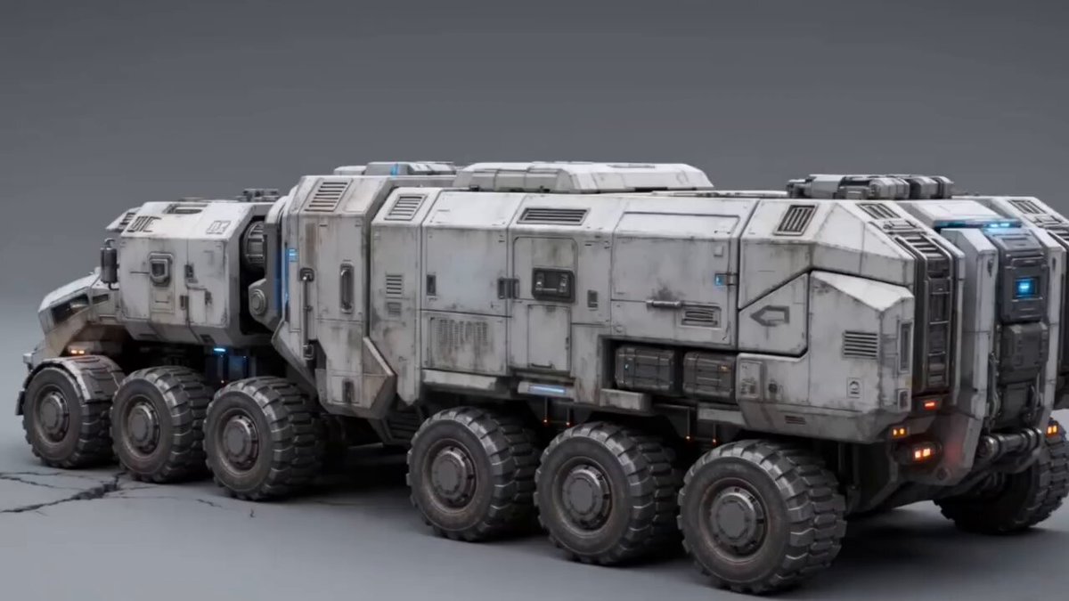 Futuristic Armored Siege Transport