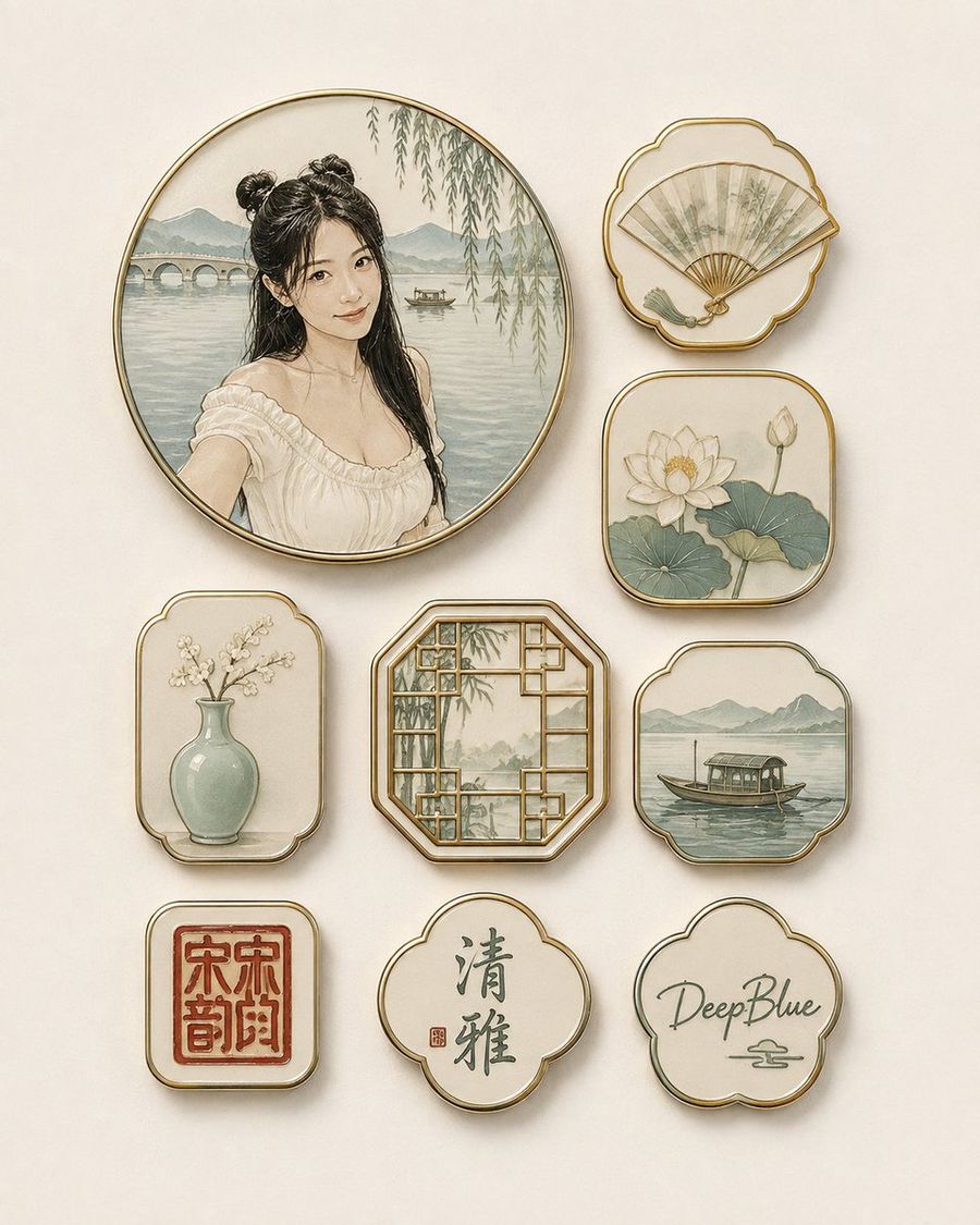 Song Dynasty Enamel Badges