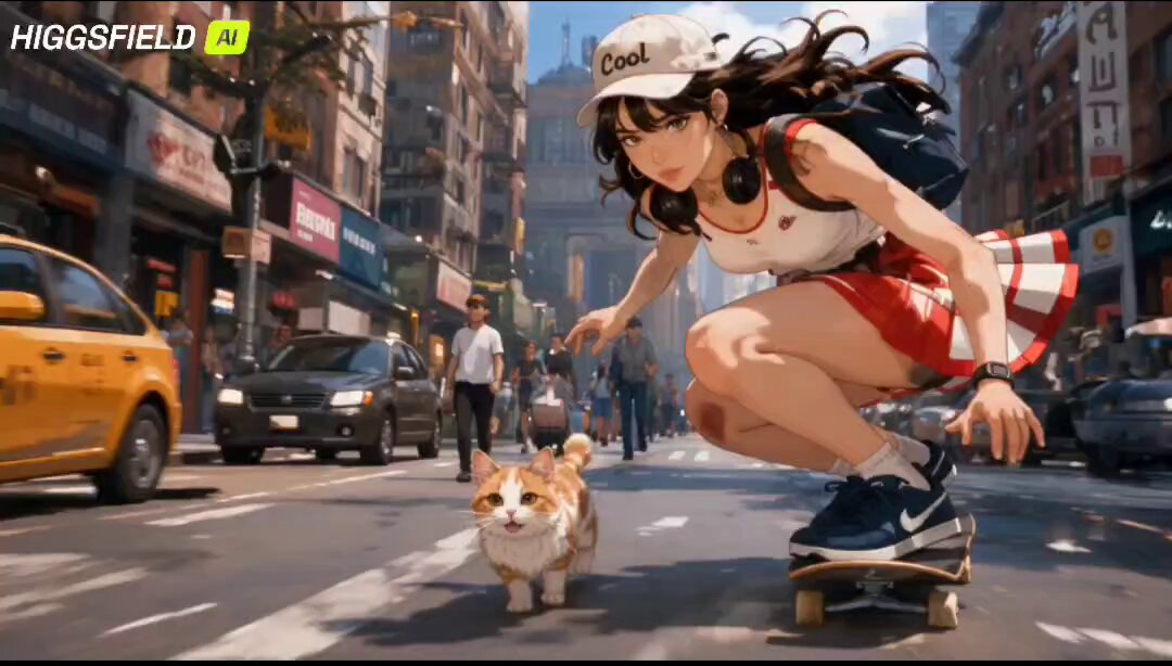 Anime Skateboarding Chase in NYC