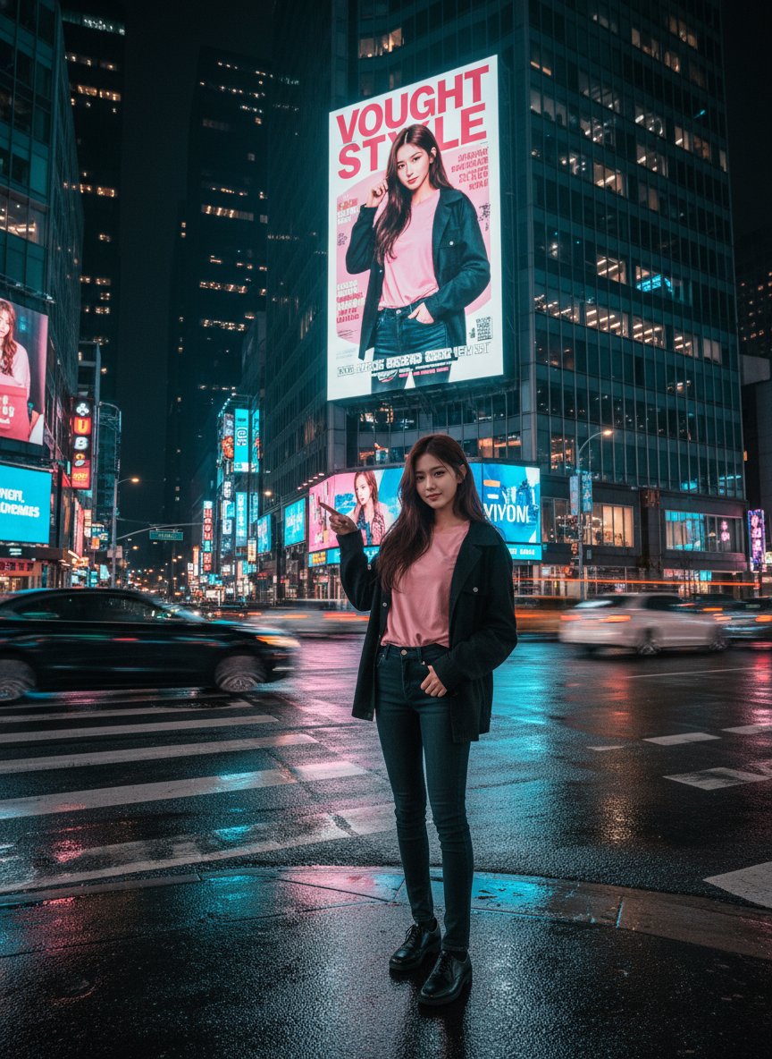 Cyberpunk City Billboard Portrait
