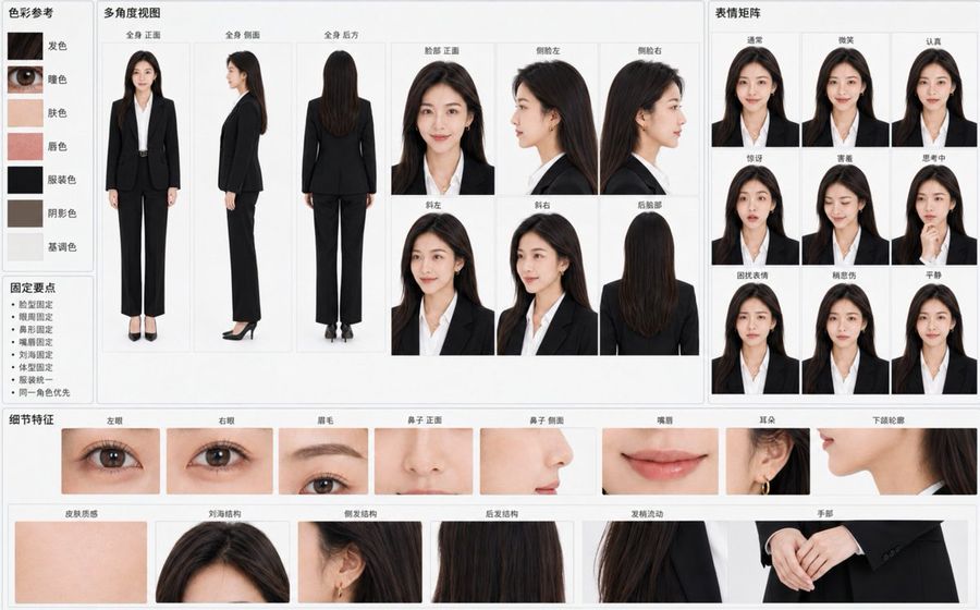 Character Reference Sheet Layout