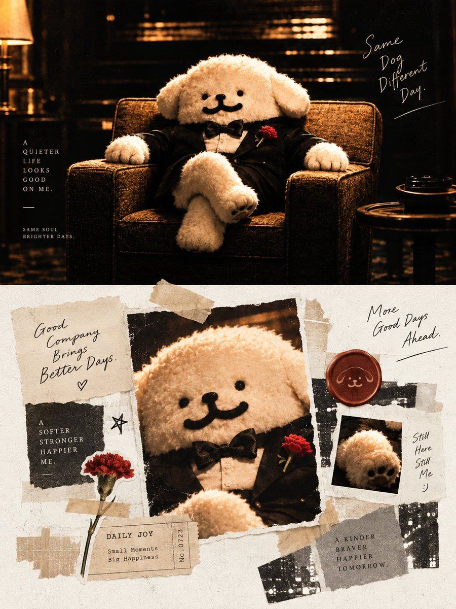 Plush Puppy Scrapbook Poster