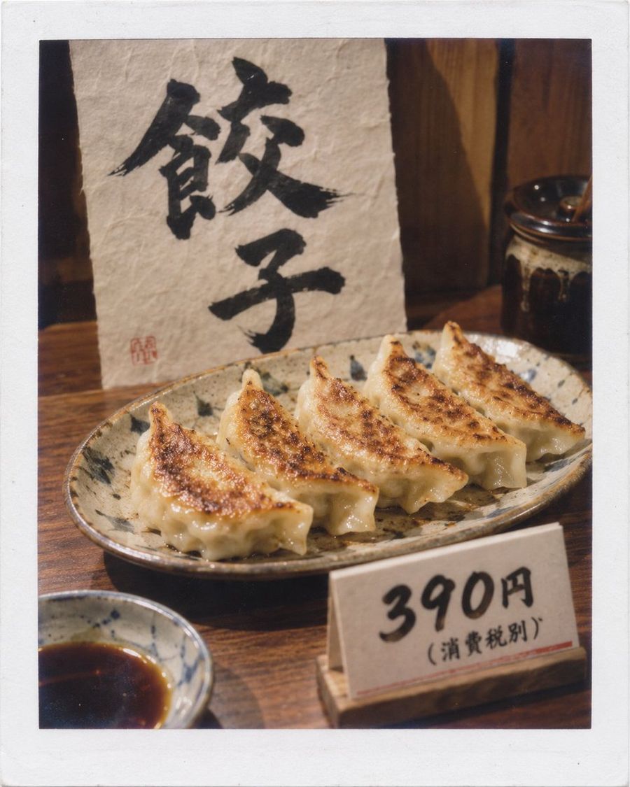 Japanese Gyoza Menu Display Photo