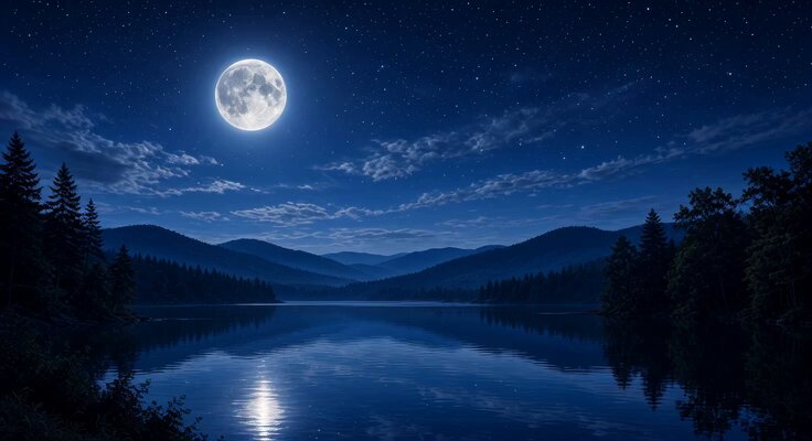 Serene Moonlit Night Scene