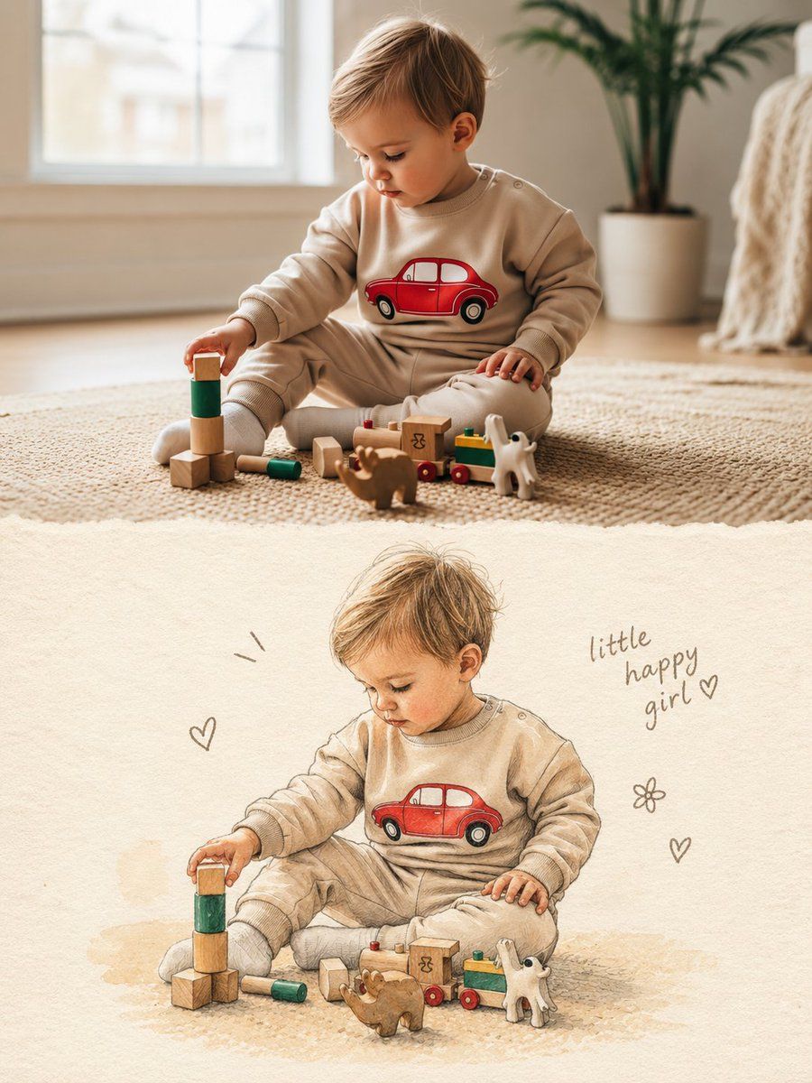 Photo and Picture Book Split Composition