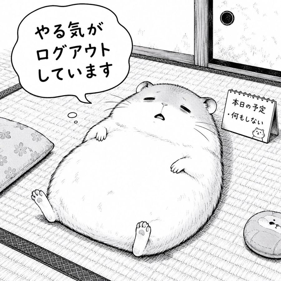 Unmotivated Hamster Manga Panel