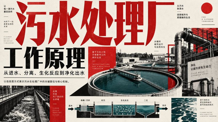 Wastewater Treatment Plant Infographic