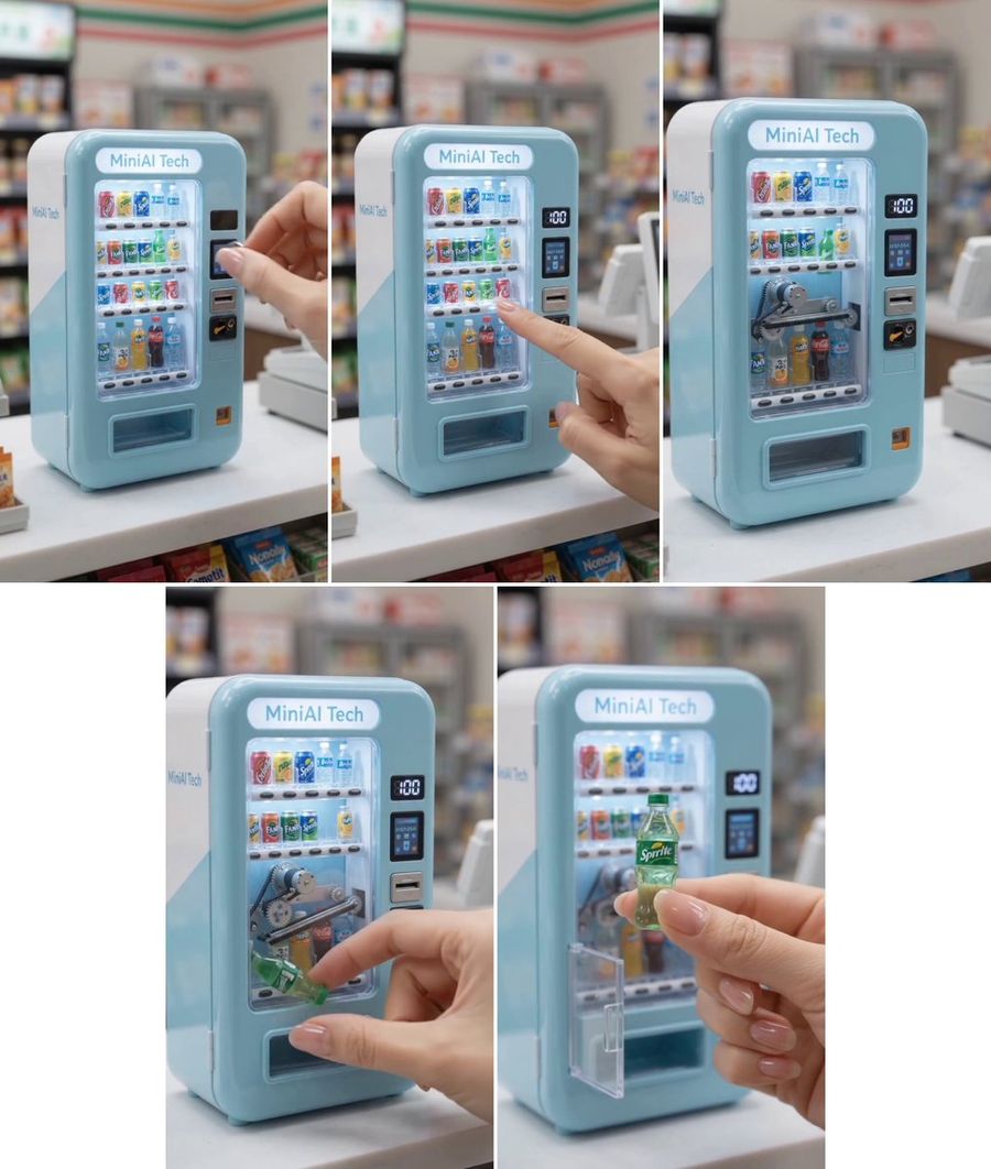 MiniAI Tech 自动售货机拼贴画