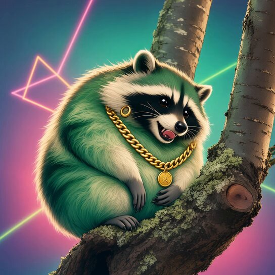 Anime Marker Raccoon Portrait