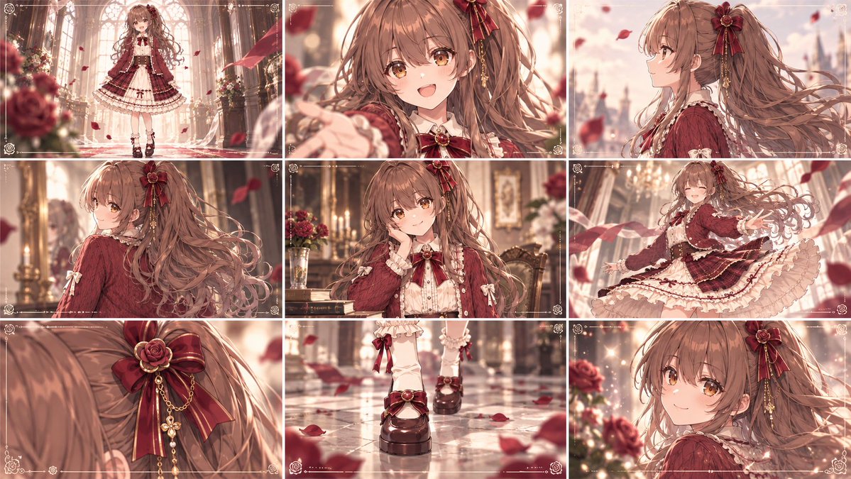Cinematic Gothic Lolita 3x3 Anime Stills