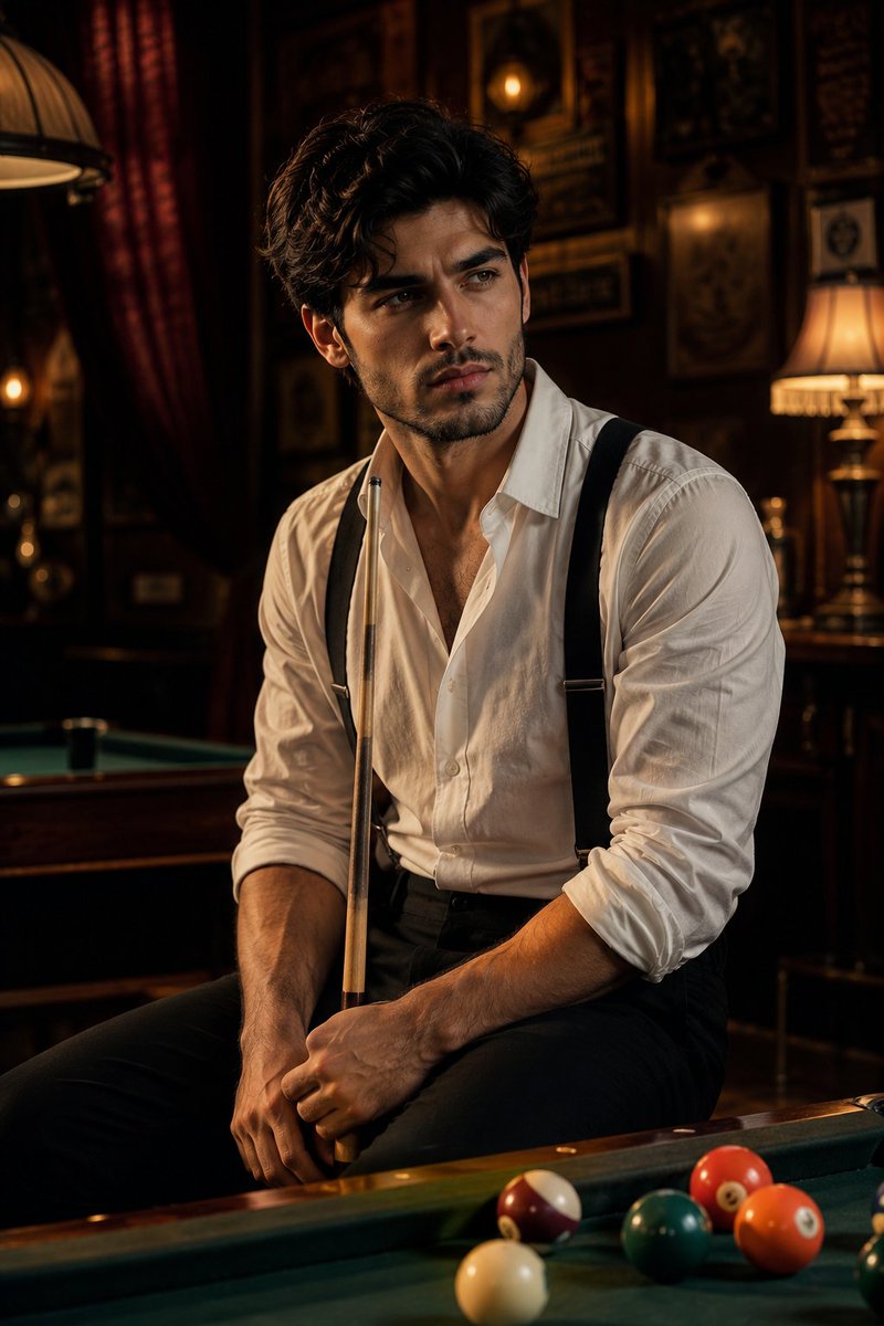 Cinematic Pool Hall Portrait