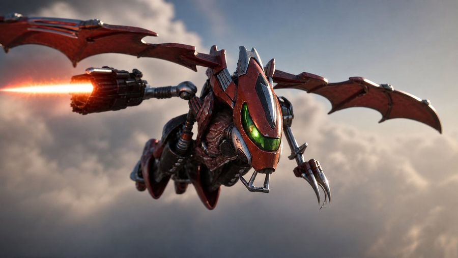 Futuristic Spawn-Style Flying Demon Drone