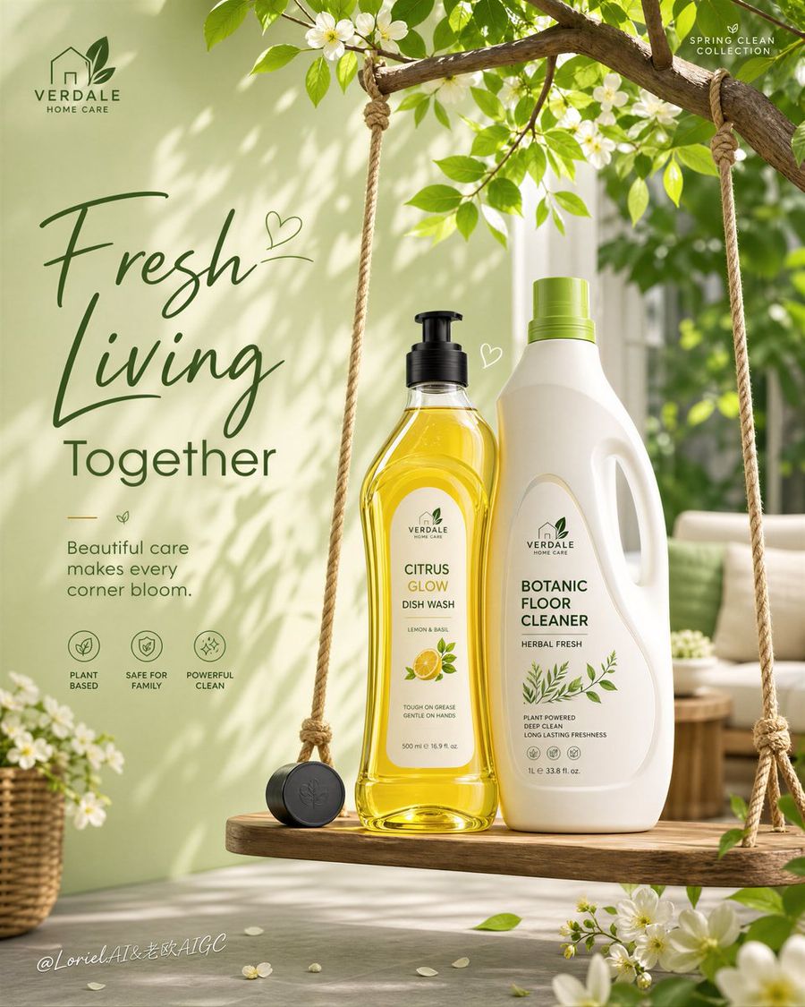 Cleaning Product Commerical with Doodle Art