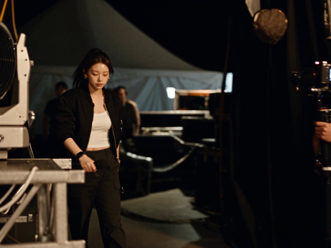 Korean Female Rapper Cinematic Music Video Prompt