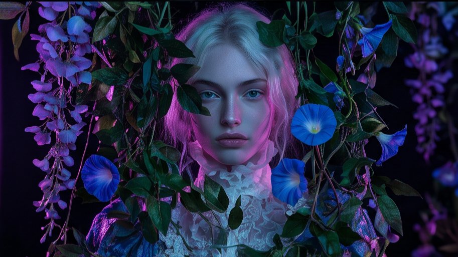 Recreate Image with Vines and Neon