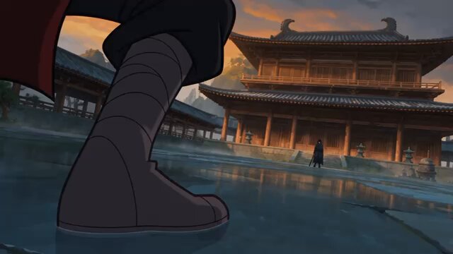 Realistic Martial Arts Temple Animation