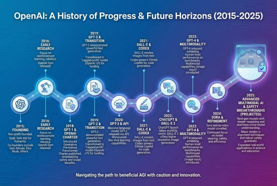 OpenAI History Infographic
