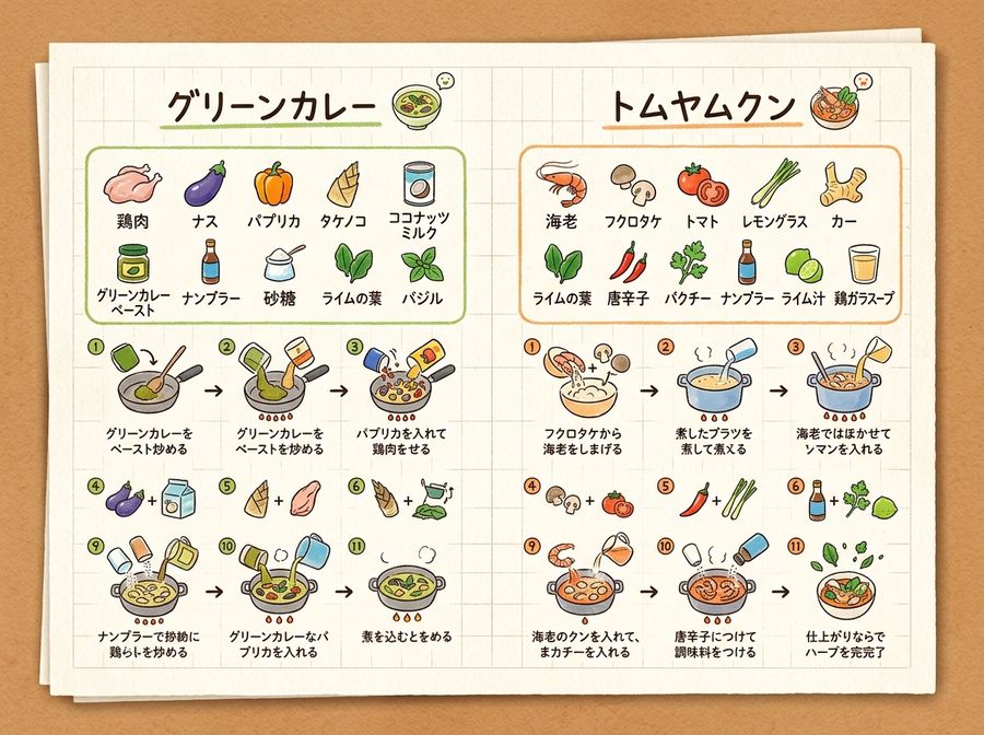 Handwritten Memo Recipe Illustration