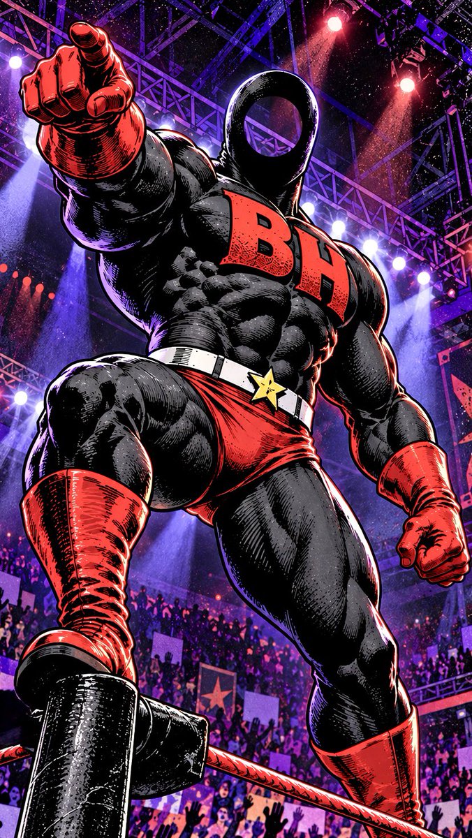Comic Style Professional Wrestler