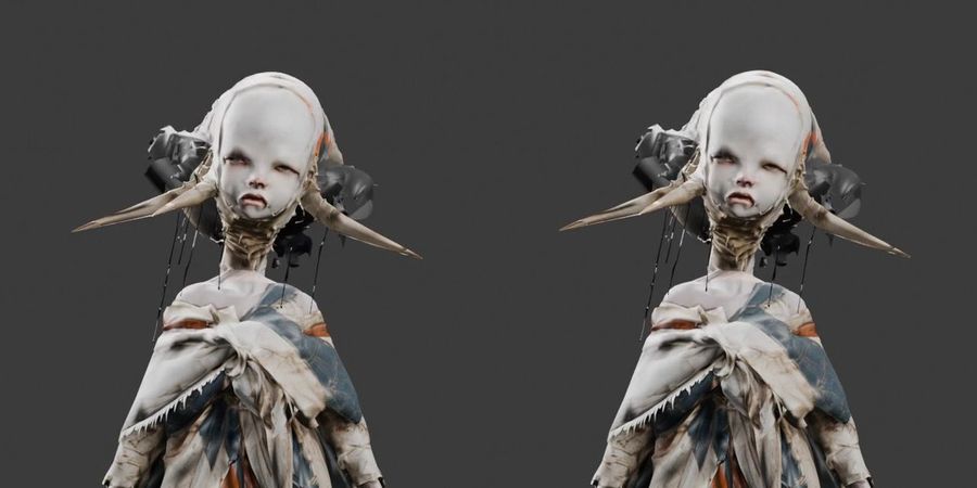 Side-by-Side 3D Character Busts