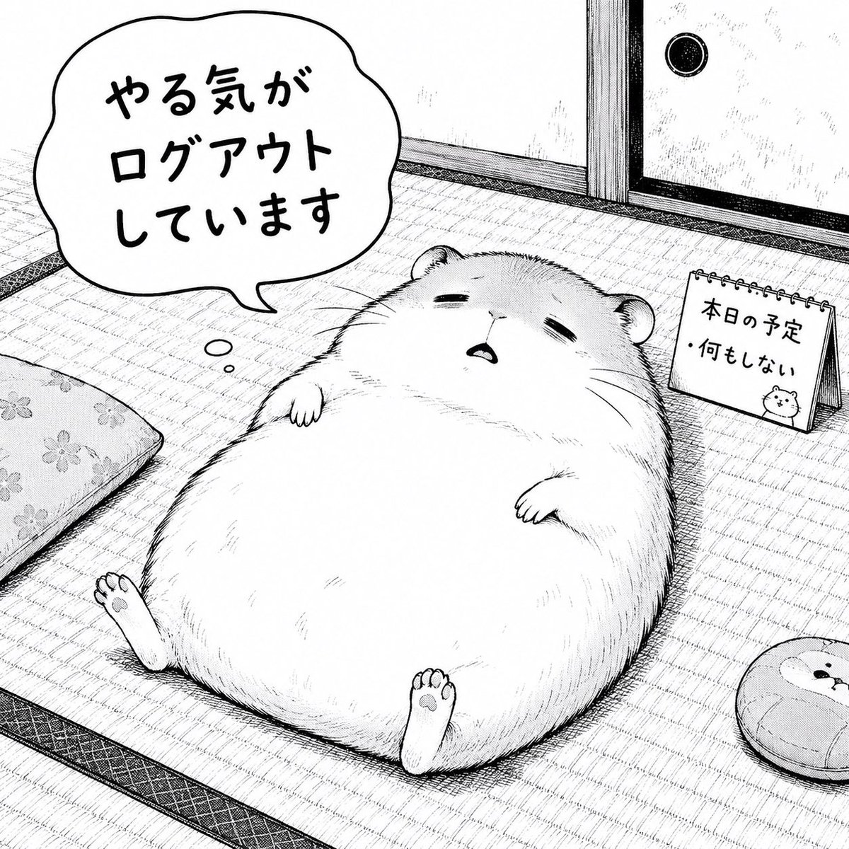 Unmotivated Hamster Manga Panel