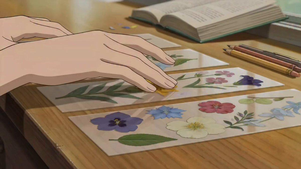 Anime Floral Bookmark ASMR