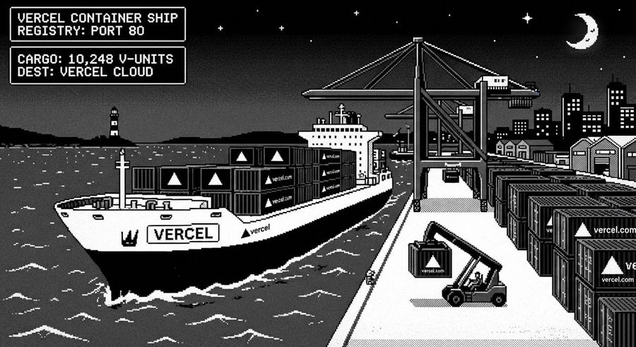 8-bit Tech Container Ship