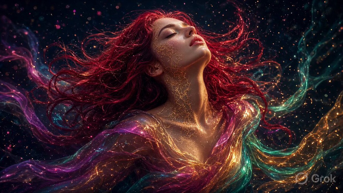 Cosmic Energy Red-Haired Goddess